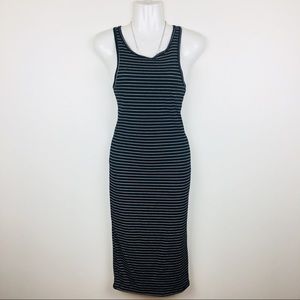 Black and white striped Bodycon Dress